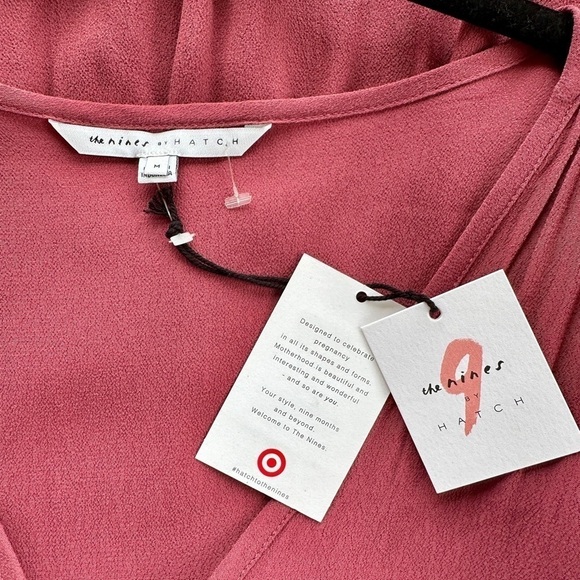 THE NINES, BY HATCH, NWT, MATERNITY TOP. IN DUSTY ROSE. SIZE M - Picture 8 of 9